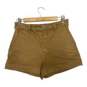 Everlane High-Waist Shorts in Tan Brown